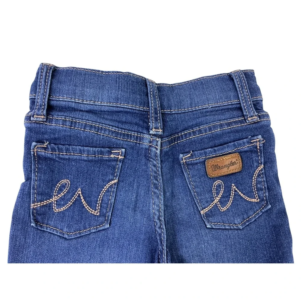 Kids Wrangler Bootcut Jeans Blue Wash Denim Bell Bottoms Toddler Girl Size 18 mo